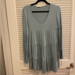 Blue long sleeve dress